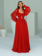 Scarlet rose corset gown