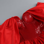 Red shinning sequins