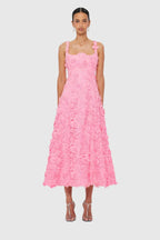 Pinky floral lace dress