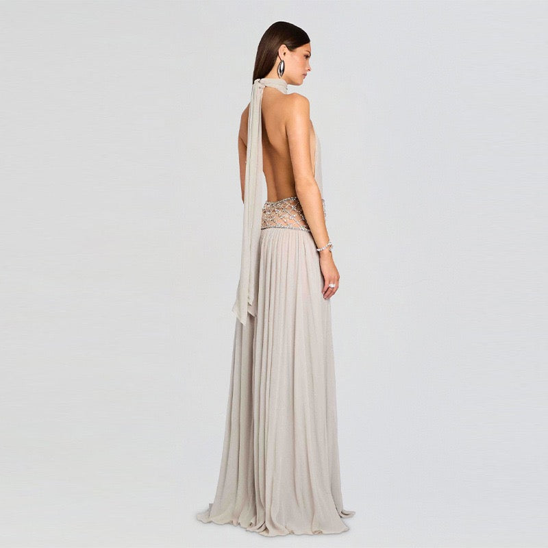 Rhinestone gown dress