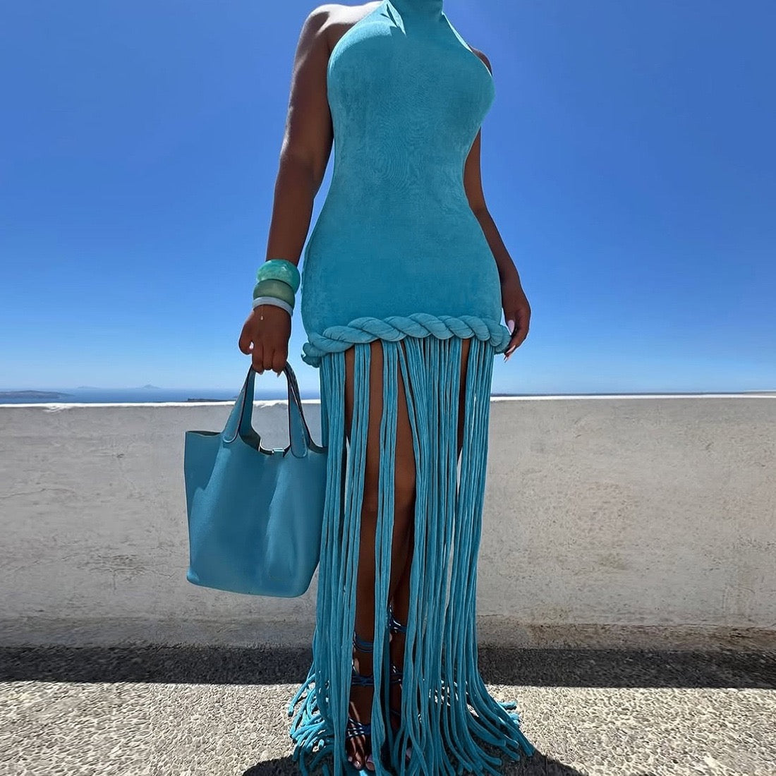 Braided tassel dress