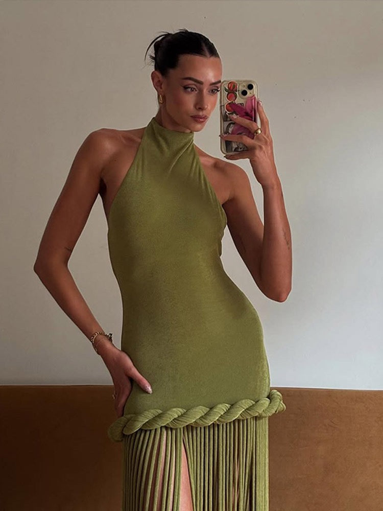 Braided tassel dress