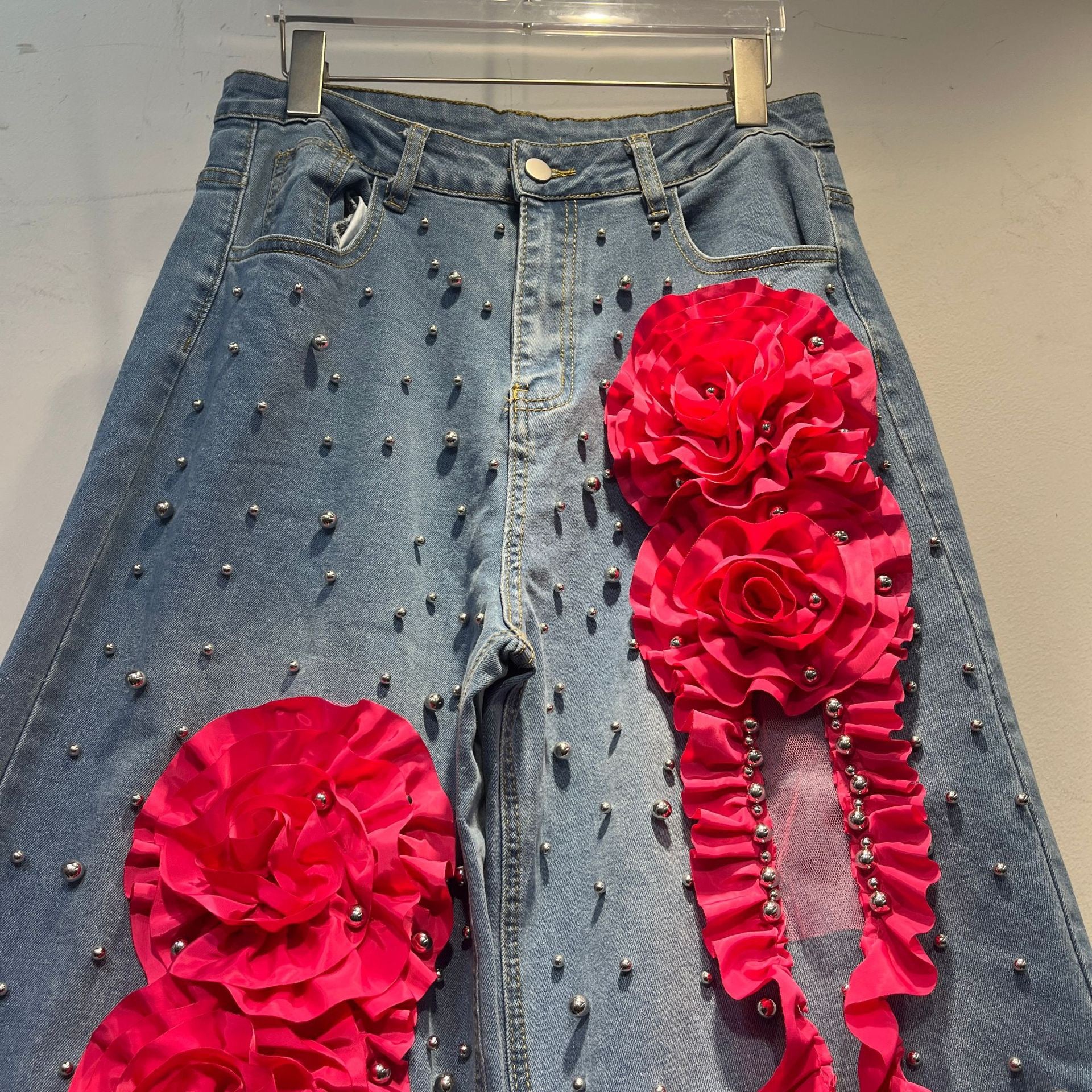 Pearl flowers set