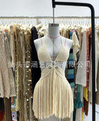Ha de Adę crochet tassel dress