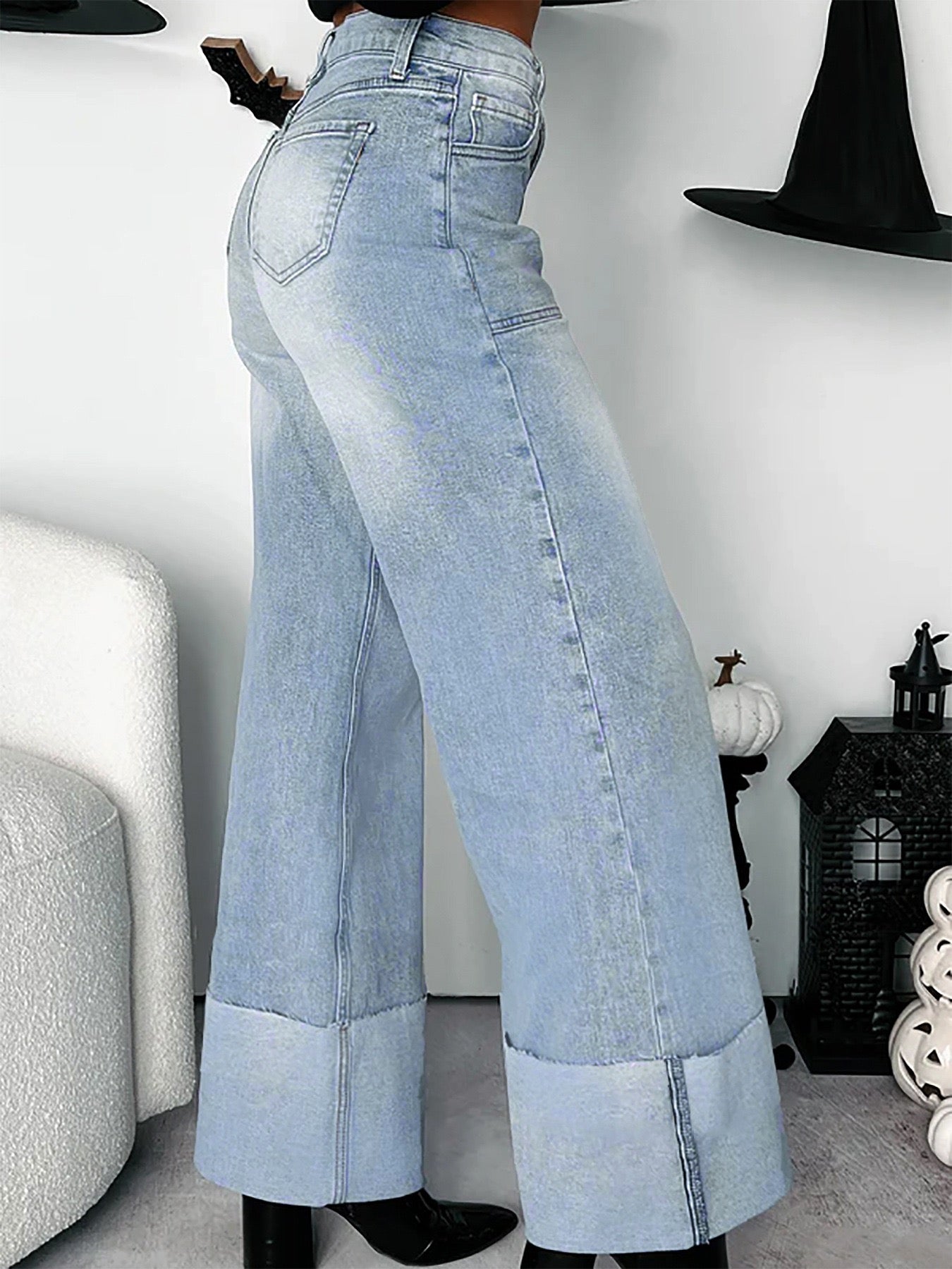 The folded edge denim