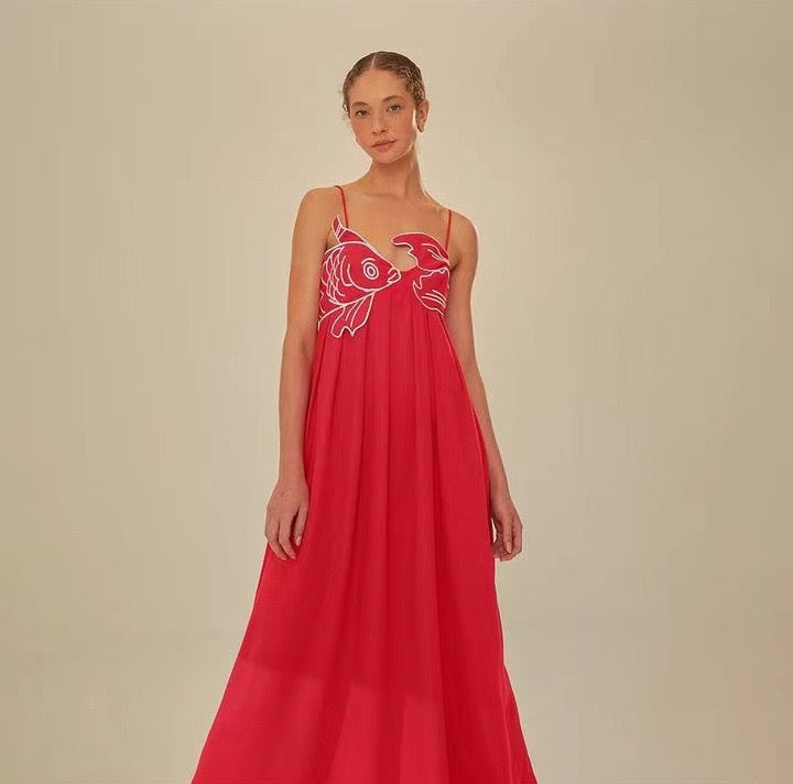 Spanish Open back & cinched waist dress