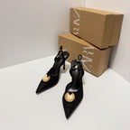French style buckle toe sandals