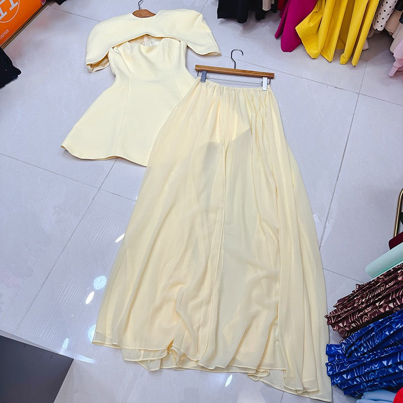 Australian shawl 3 pieces style dress