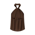 Trendy halter neck tank top