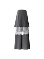 Lace cut trousers