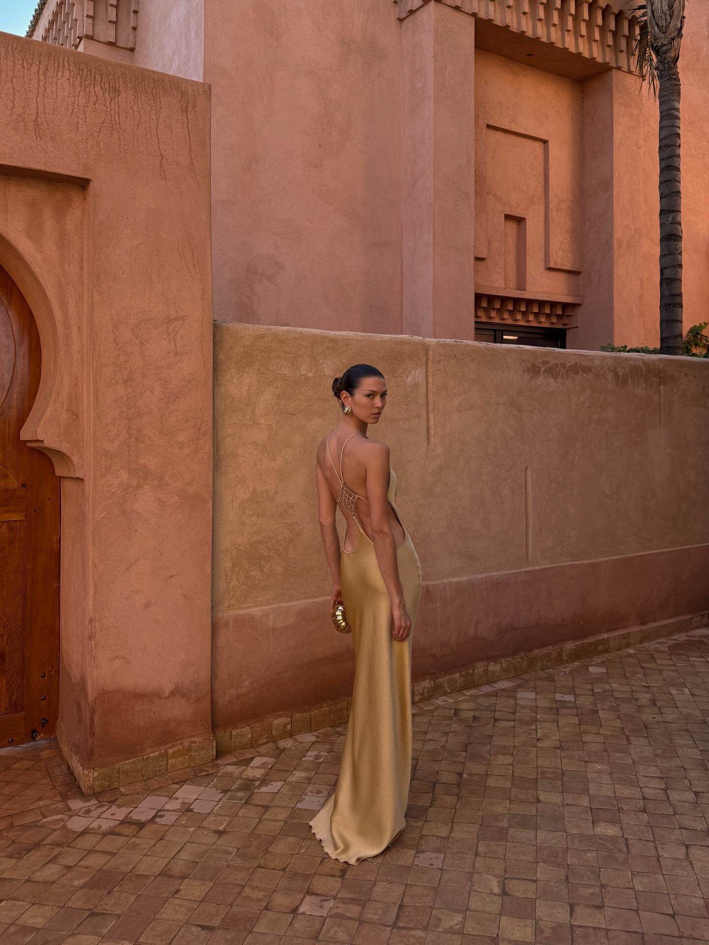 French satin mermaid gown