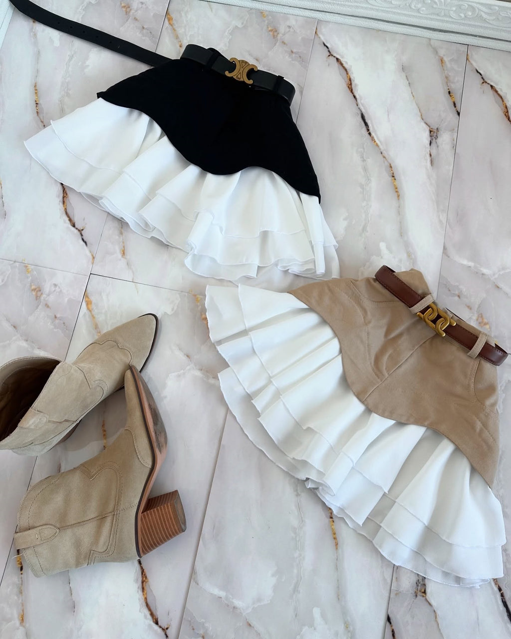 Ruffled cake skirt