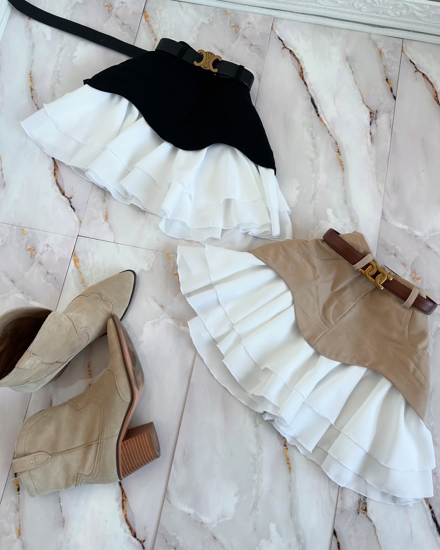 Ruffled cake skirt
