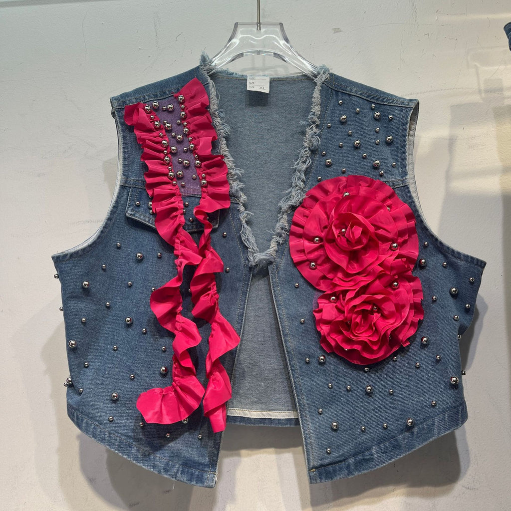 Pearl flowers set