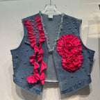 Pearl flowers set