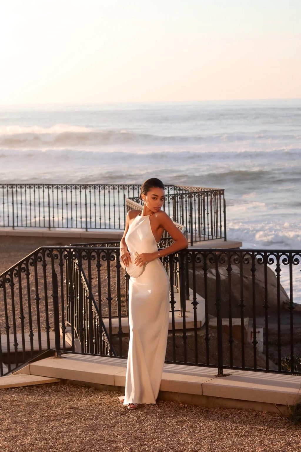 French satin mermaid gown