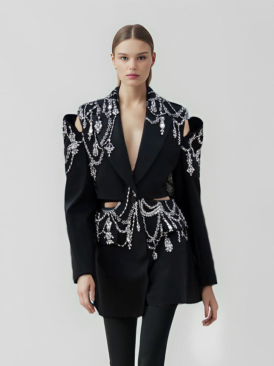 Heavy embellished blazer