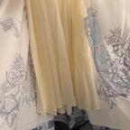 Puff sleeves printed dress