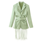 Detachable tassel belt jacket