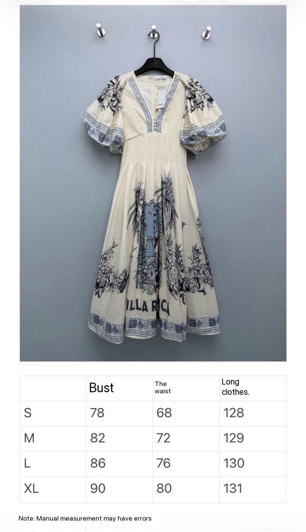 Puff sleeves printed dress