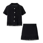 Fringes skirt set