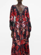 Crimson bloom dress