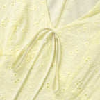Tie sexy embroidery short dress