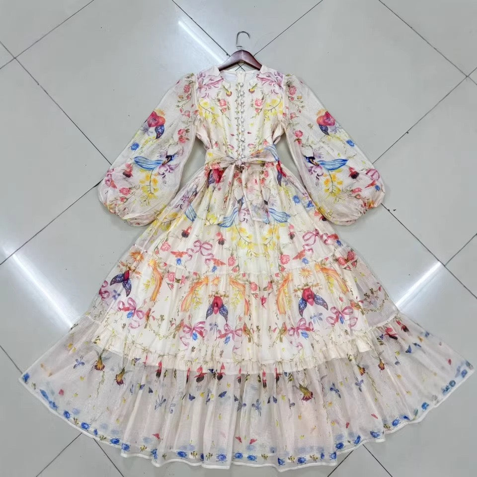 Australian niche print long dress