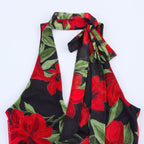 Printed tulle dress