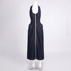 Halter slimfit bodycon denim dress