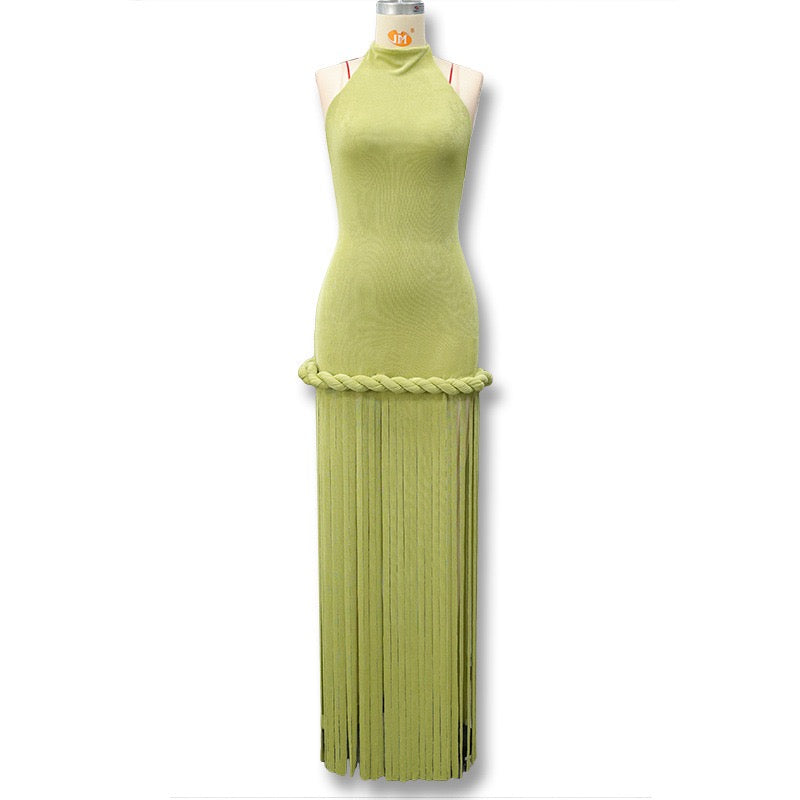 Braided tassel dress