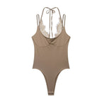 Lace halter neck bodysuit