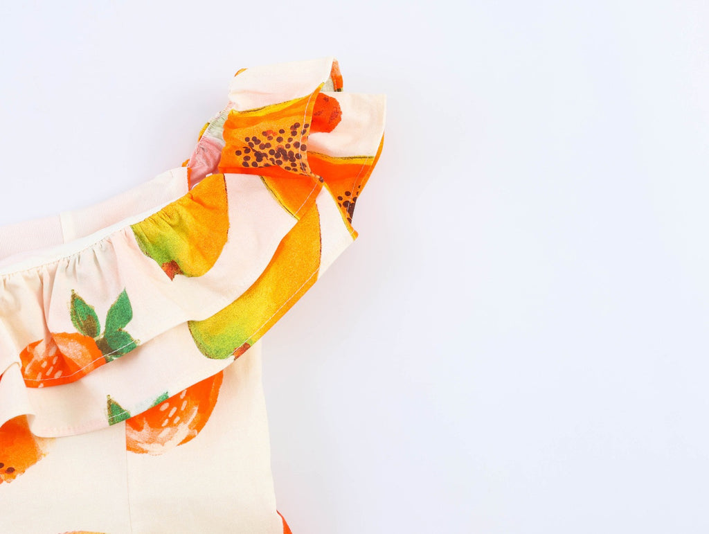Summery fruity mini dress