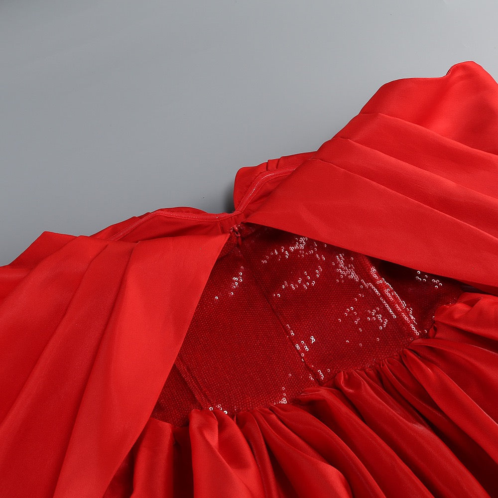 Red shinning sequins