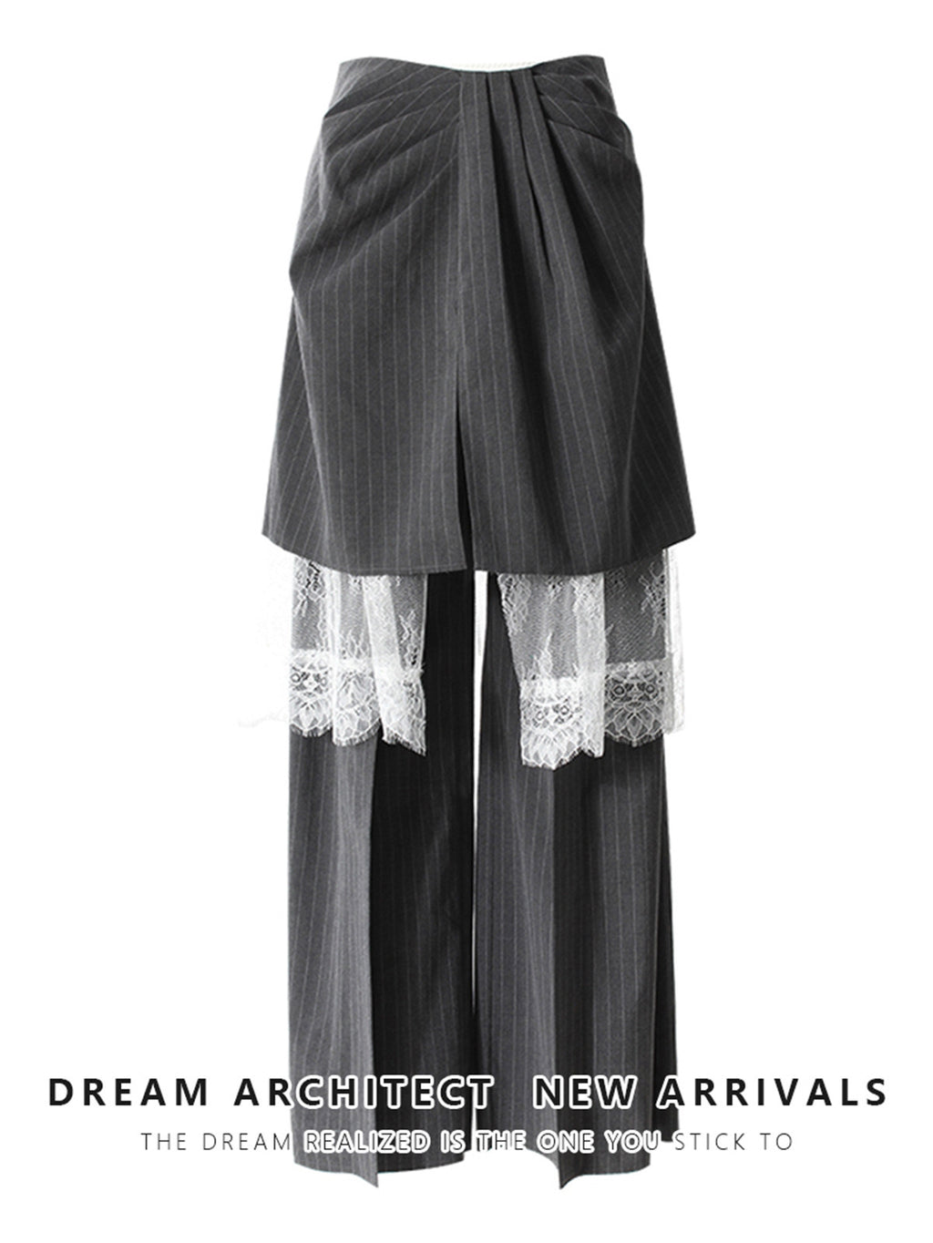Lace cut trousers