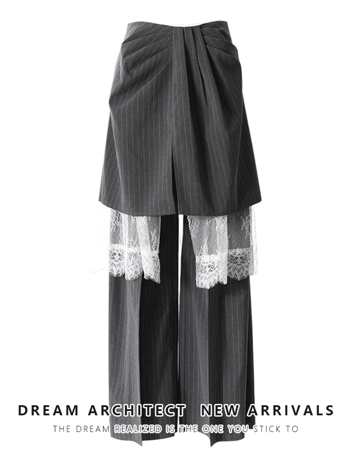Lace cut trousers