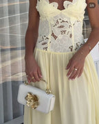 Embroidery floral dress
