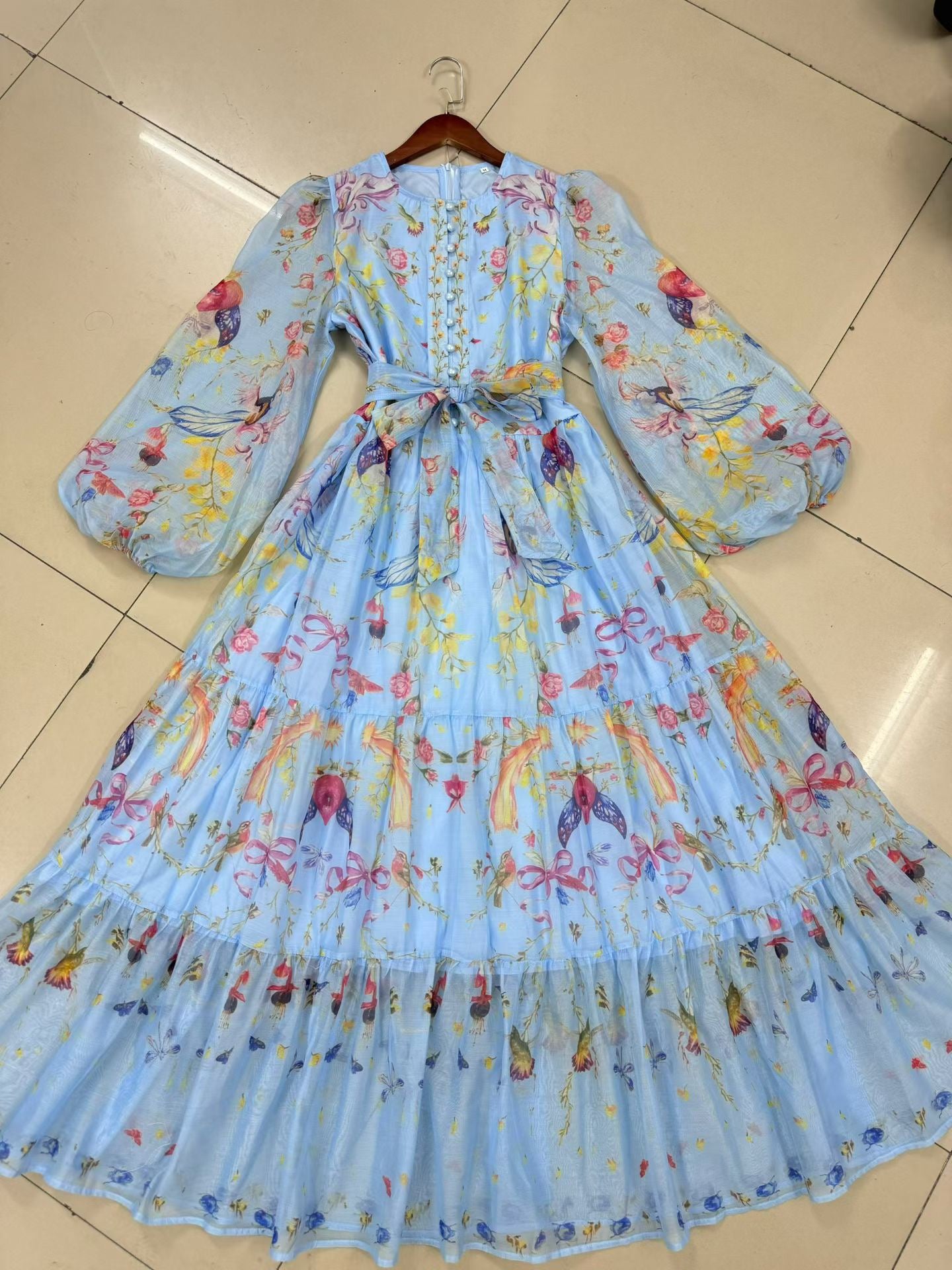 Australian niche print long dress