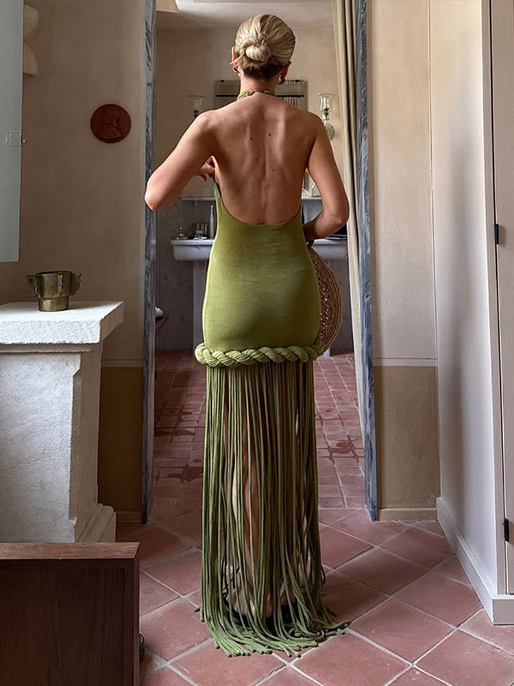 Braided tassel dress