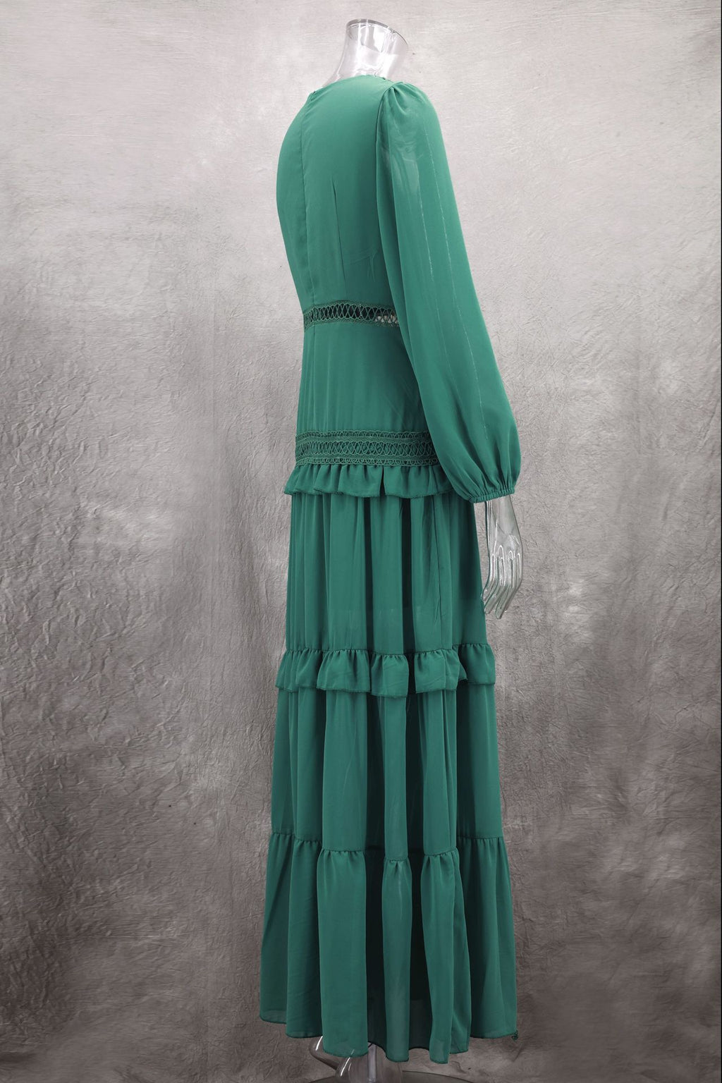 Splicing long sleeves dress