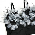3D floral corset