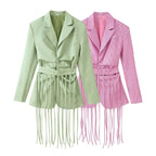 Detachable tassel belt jacket