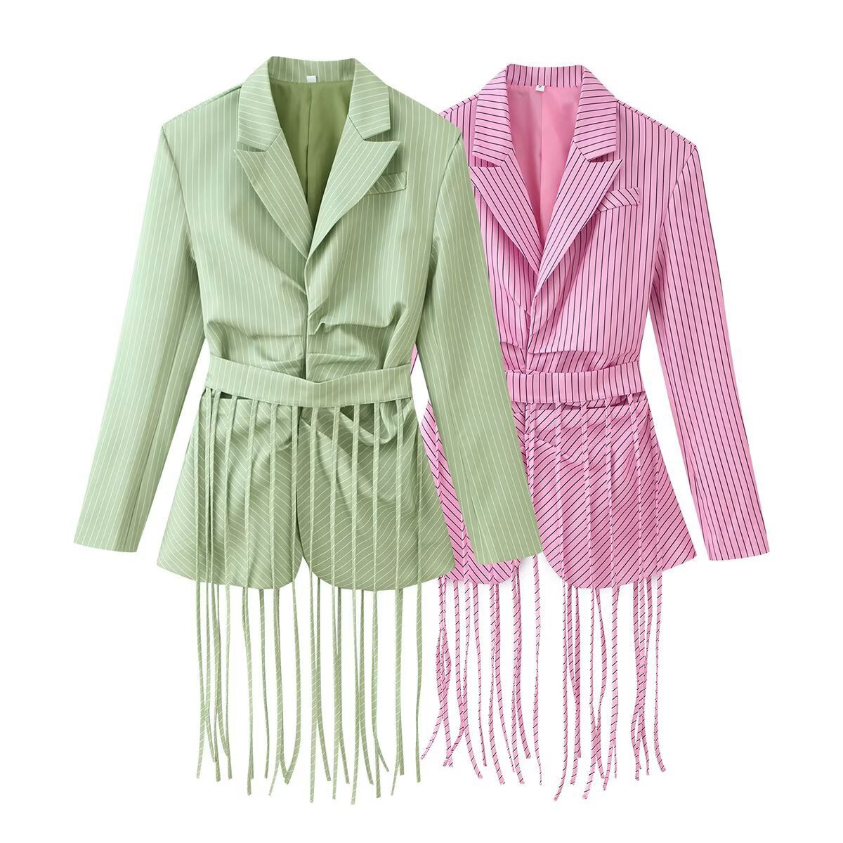 Detachable tassel belt jacket