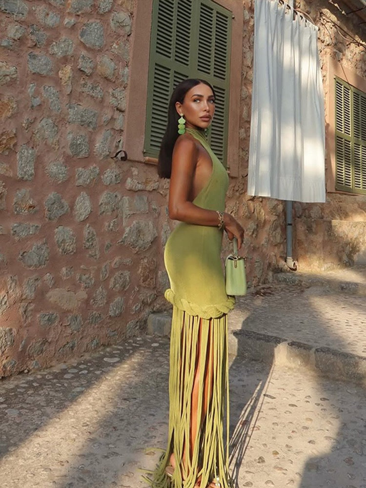 Braided tassel dress
