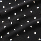 Rhinestone embellished tulle top