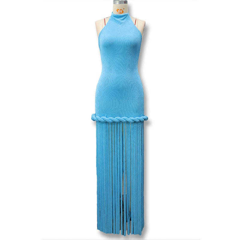 Braided tassel dress