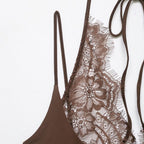 Lace halter neck bodysuit
