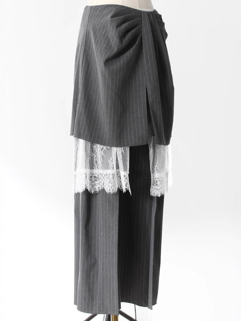 Lace cut trousers