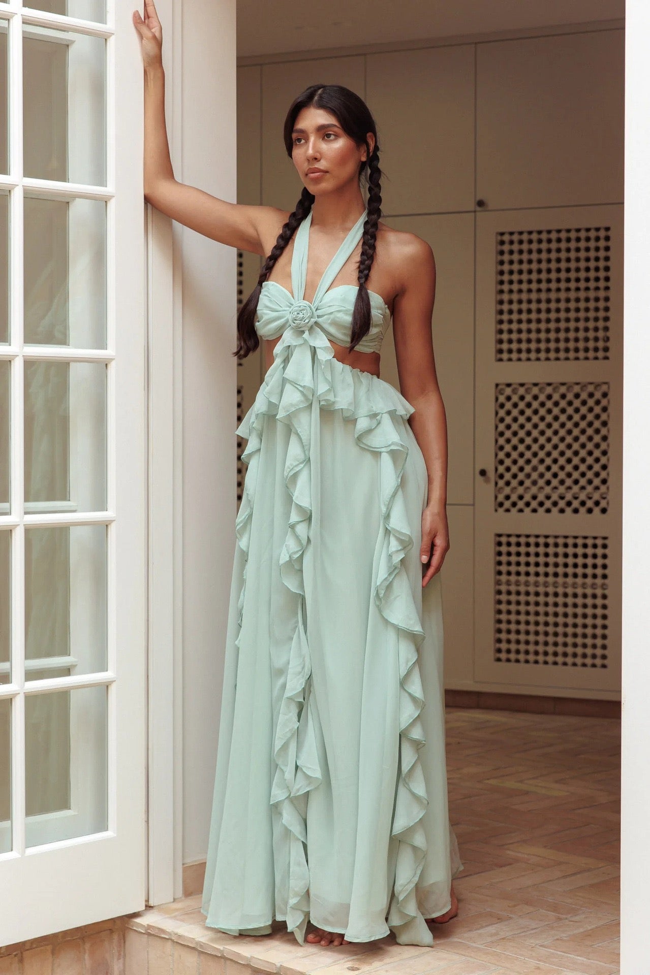 Sexy lace up backless