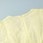 Tie sexy embroidery short dress